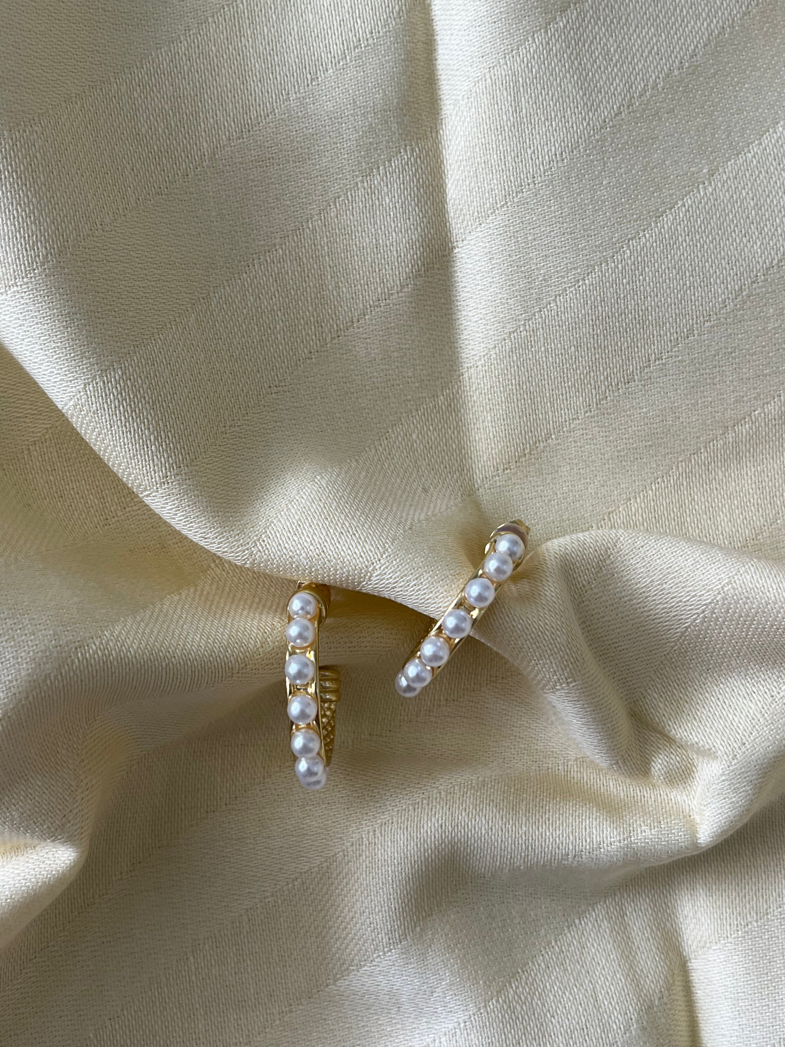 İnci Gold Çelik Küpe