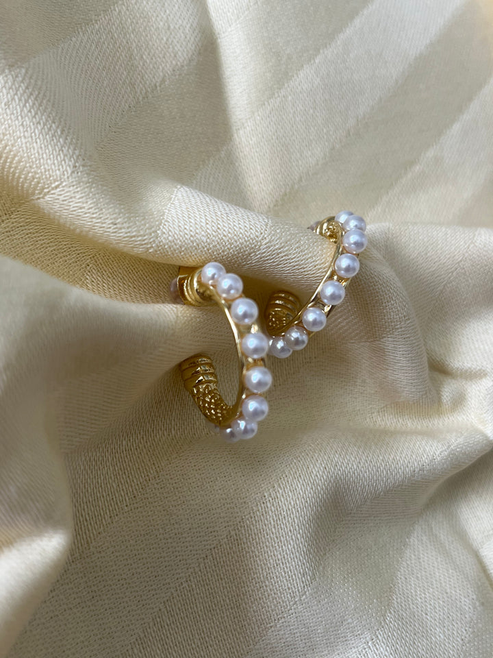 İnci Gold Çelik Küpe