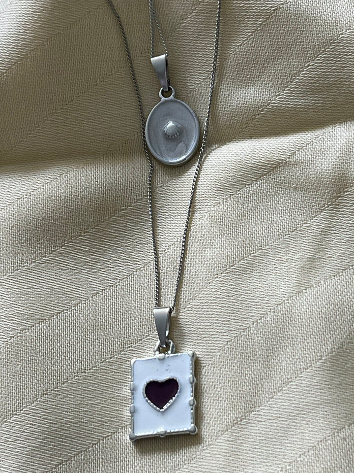 İkili Kombin Çelik Kolye