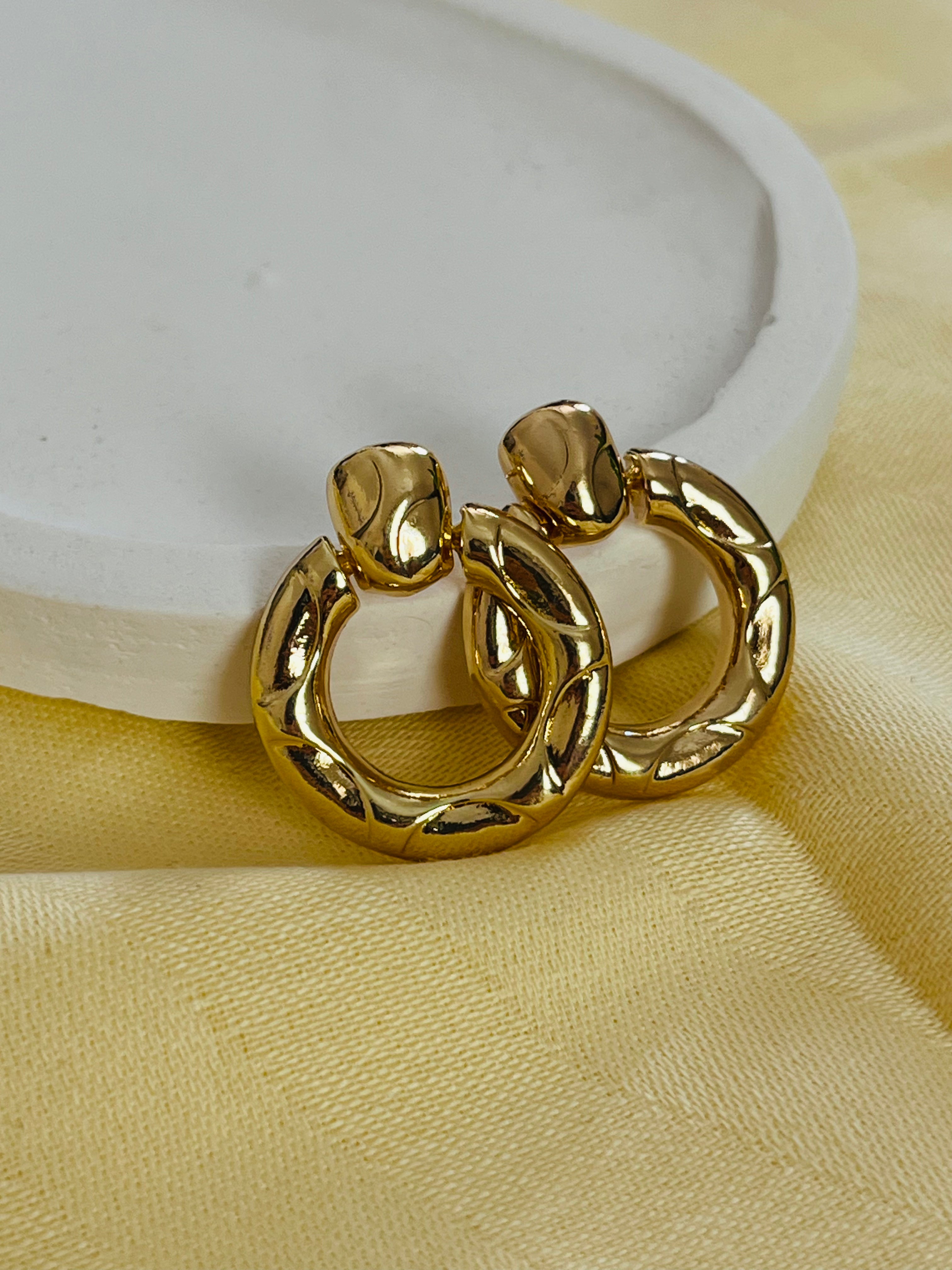 Yuvarlak Sallantılı Çelik Küpe