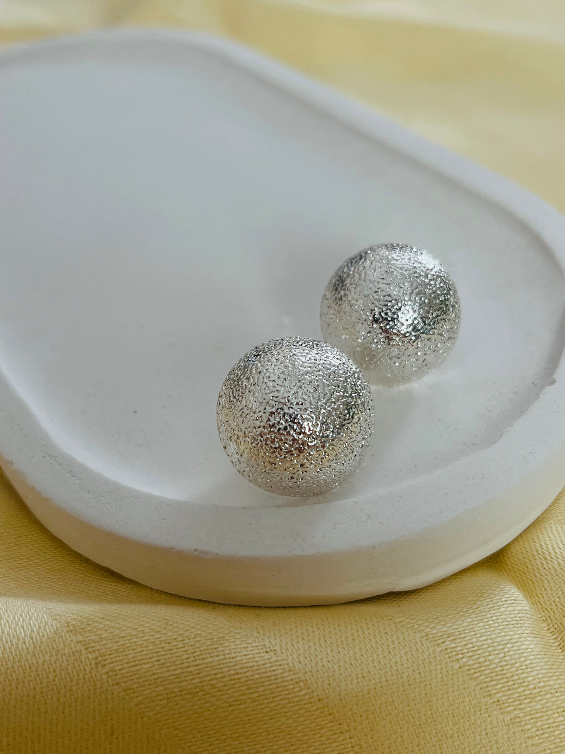 Yuvarlak Silver Küpe