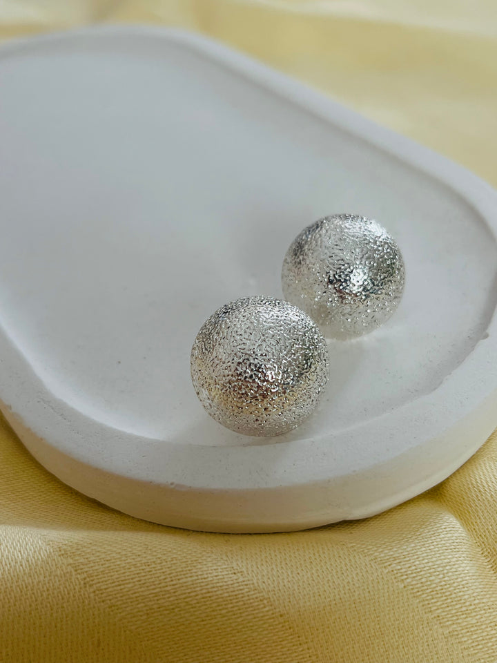 Yuvarlak Silver Küpe
