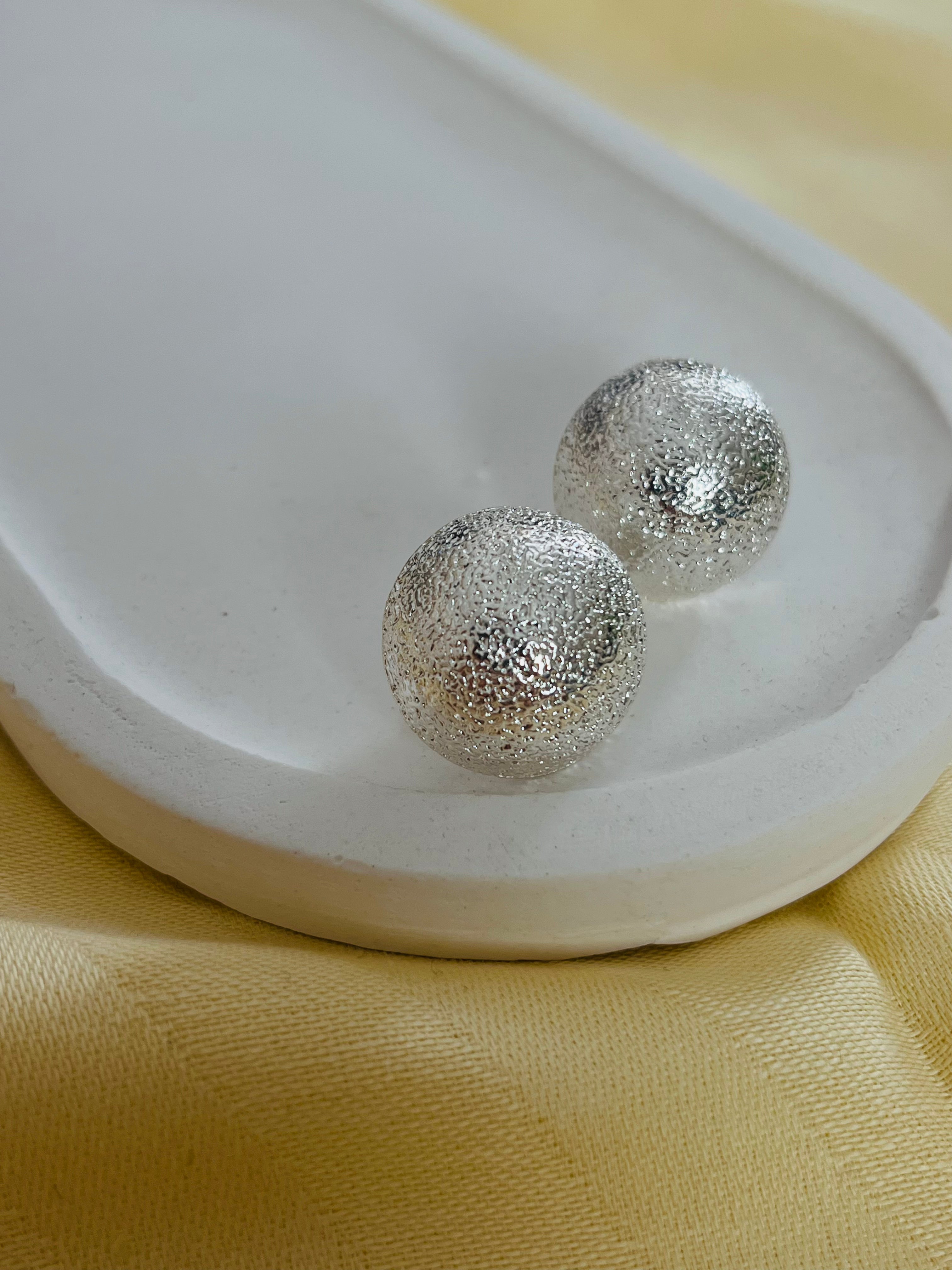 Yuvarlak Silver Küpe