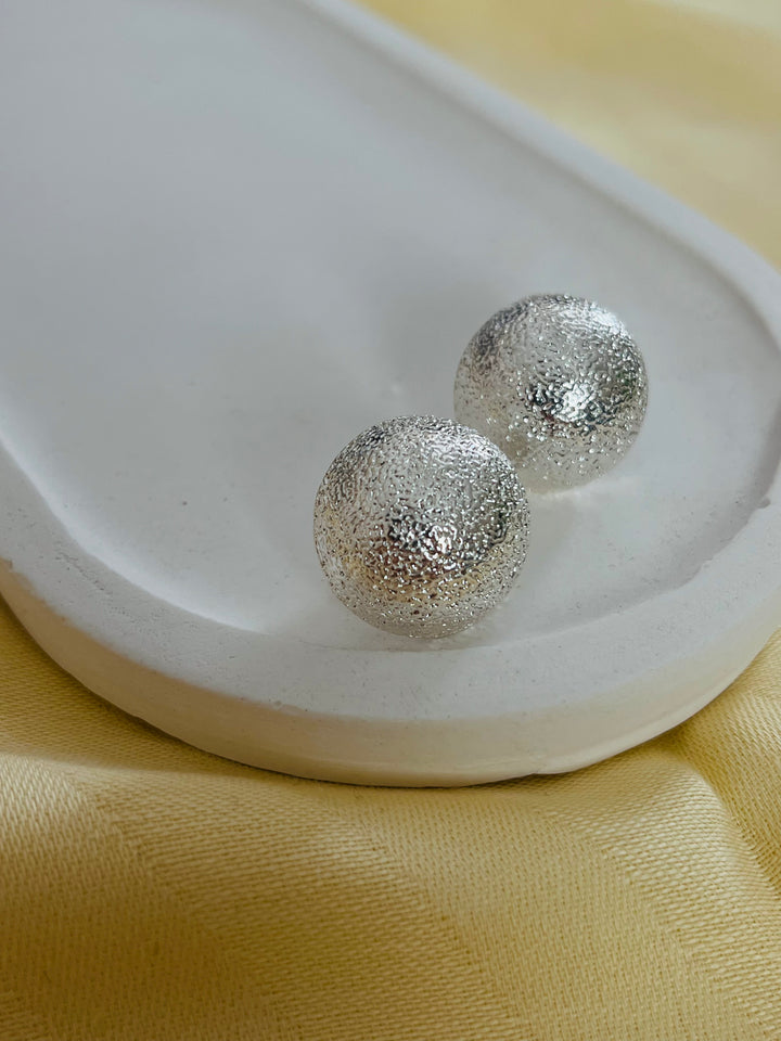 Yuvarlak Silver Küpe